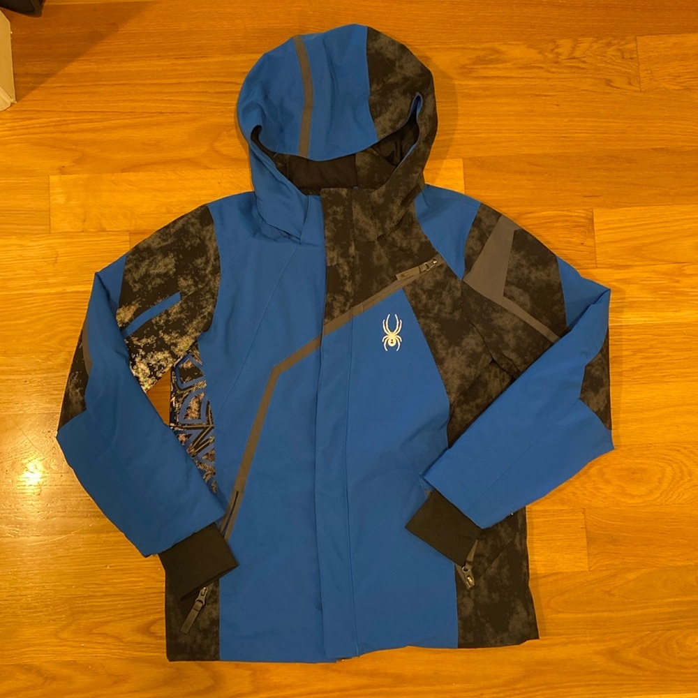 Spyder Challenger Boys Ski Jacket Turkish Sea Blue Size 14